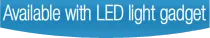 Available with LED light gadget