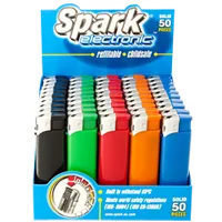 Display box of 50 SPARK electronic solid body lighters